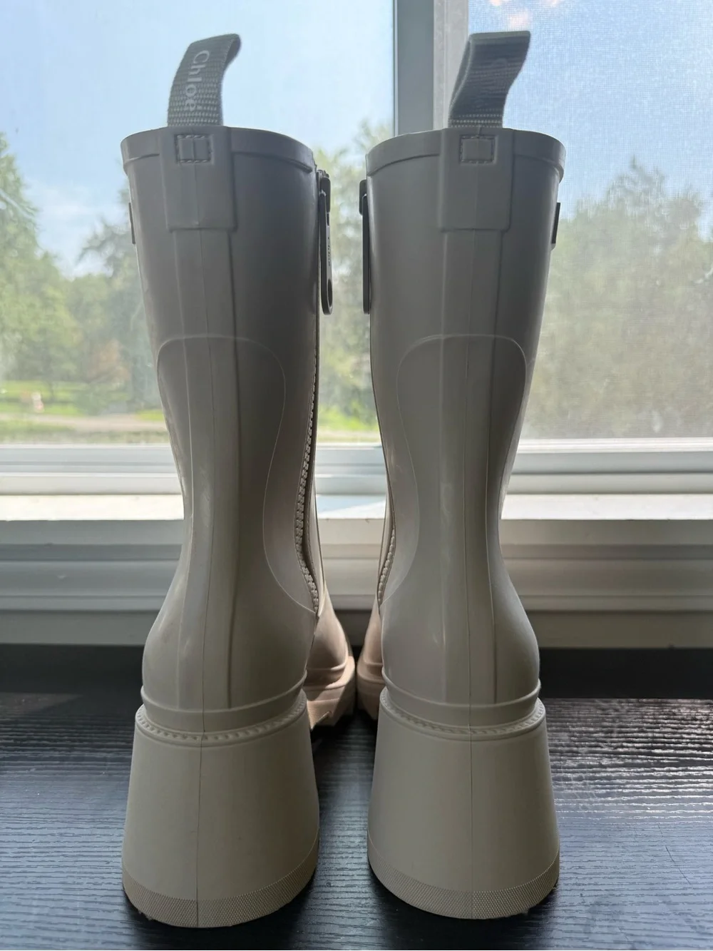 Chloé Betty Rain Boots in Beige